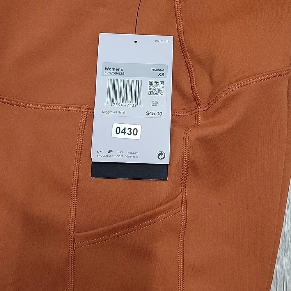 Women's High-Waisted Orange Shorts - Picture 2 of 9